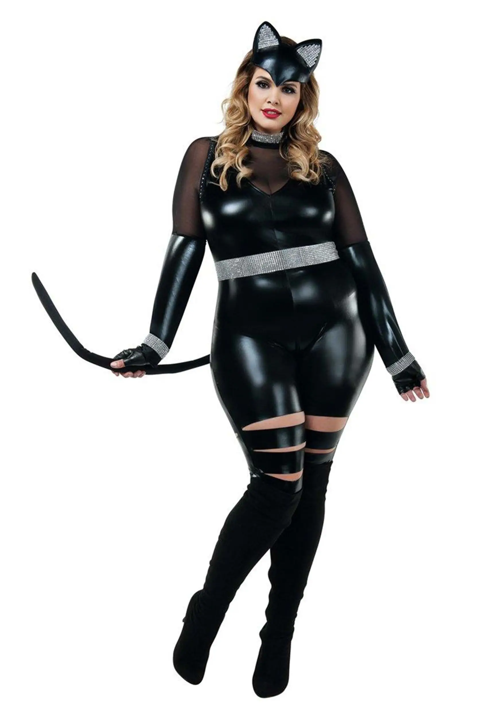 Sexy Plus Size Cat Burglar Costume For Women 3 Sexy Plus Size Cat Burglar Costume For Women