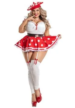Sexy Plus Size Mushroom Cutie Costume For Women