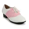 Women's White Pink Saddle Shoes -Halloween Costumes Outlet Store womens white pink saddle shoes